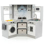 Wooden Kids Play Kitchen Corner with Lights and Water Circulation System