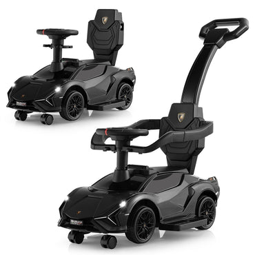 3-in-1 Ride On Push Car with Removable Guardrails and Handle