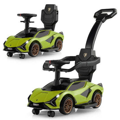 3-in-1 Ride On Push Car with Removable Guardrails and Handle