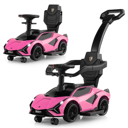 3-in-1 Ride On Push Car with Removable Guardrails and Handle