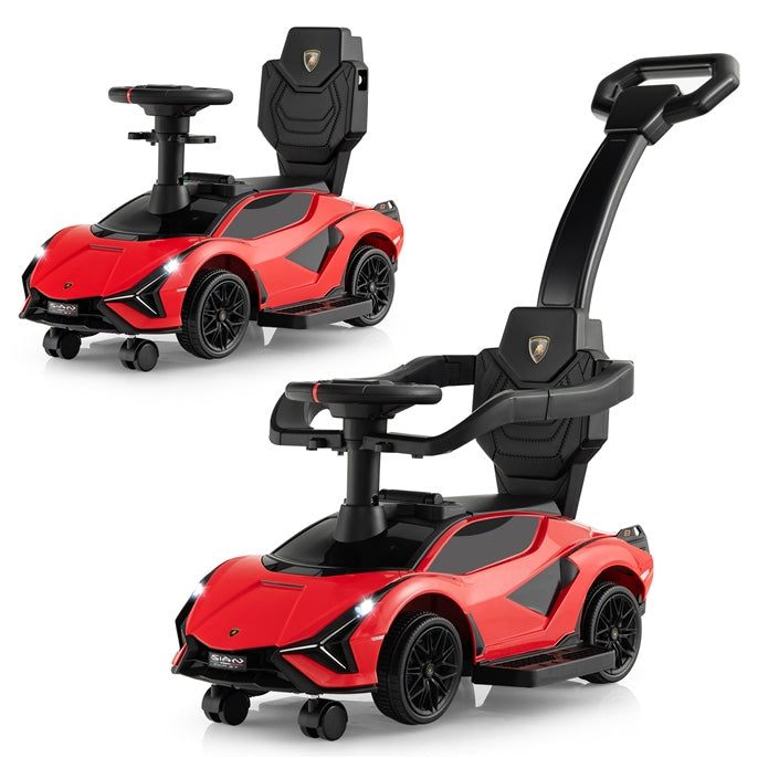 3-in-1 Ride On Push Car with Removable Guardrails and Handle