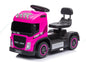 Kids Electric Ride-on Truck with Height Adjustable Seat and LED Lights