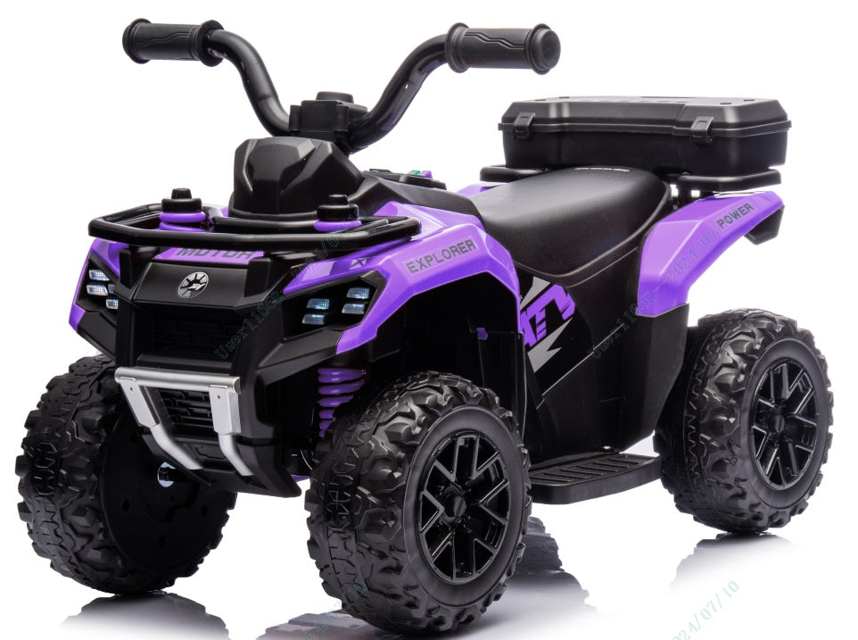 6V Kids Electric Quad Bike with Spray Function and Storage Box