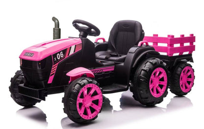24V Ride On Tractor with RGB LED Headlights and Parent Remote Control