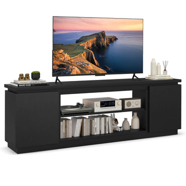 TV Cabinet for TVs up to 80 Inch Media Console Table with 3 Adjustable Shelves