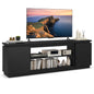 TV Cabinet for TVs up to 80 Inch Media Console Table with 3 Adjustable Shelves