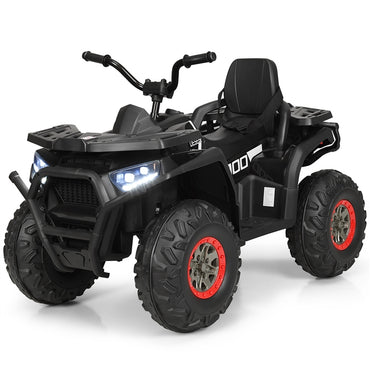 12V Kids Electric Ride on Car Toy with LED Lights, Music and 2 Speeds