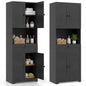 171.5cm Tall Kitchen Cupboard, 4-Door Pantry Storage Cabinet with Adjustable Shelf