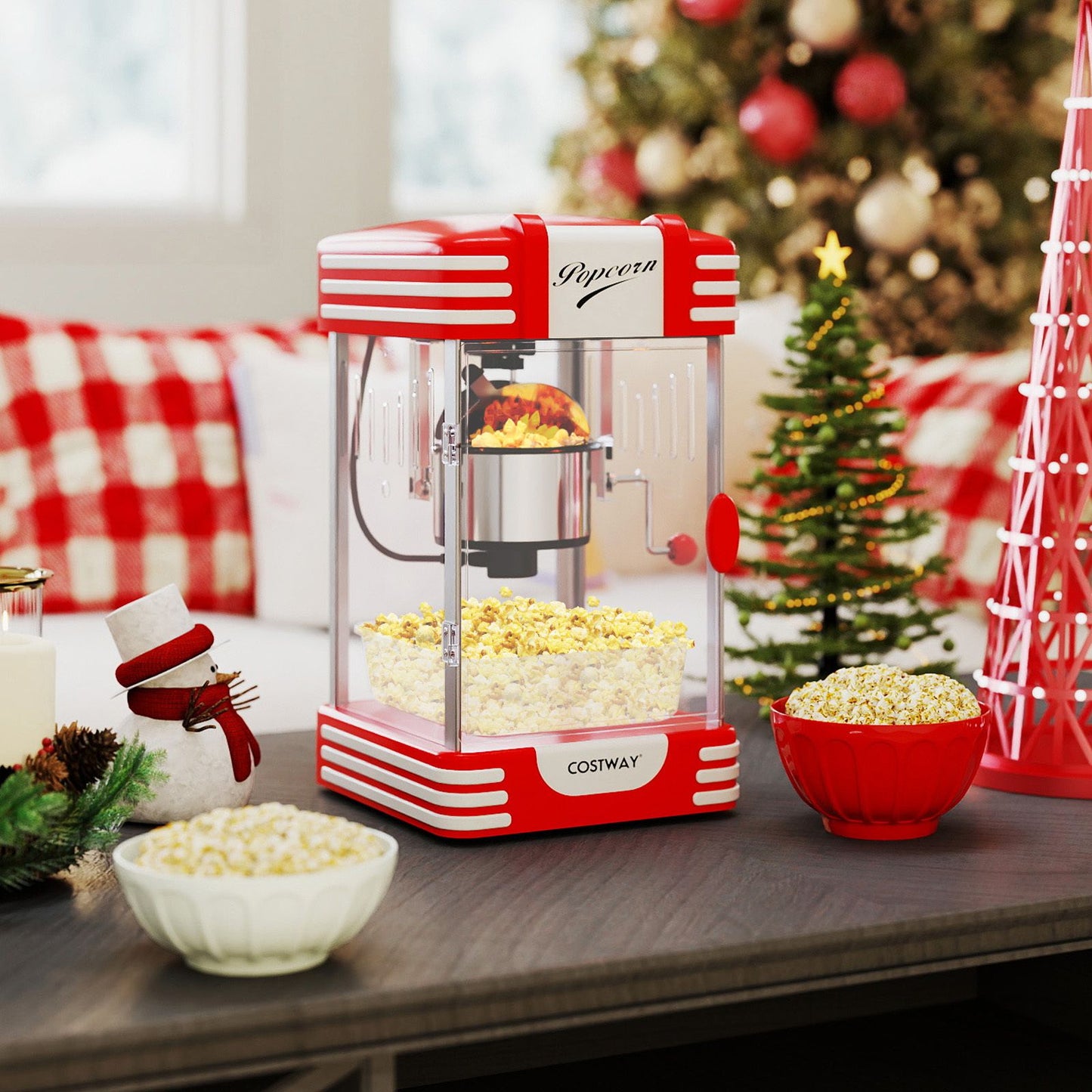 Theater Style Popcorn Machine with Stainless Steel Kettle