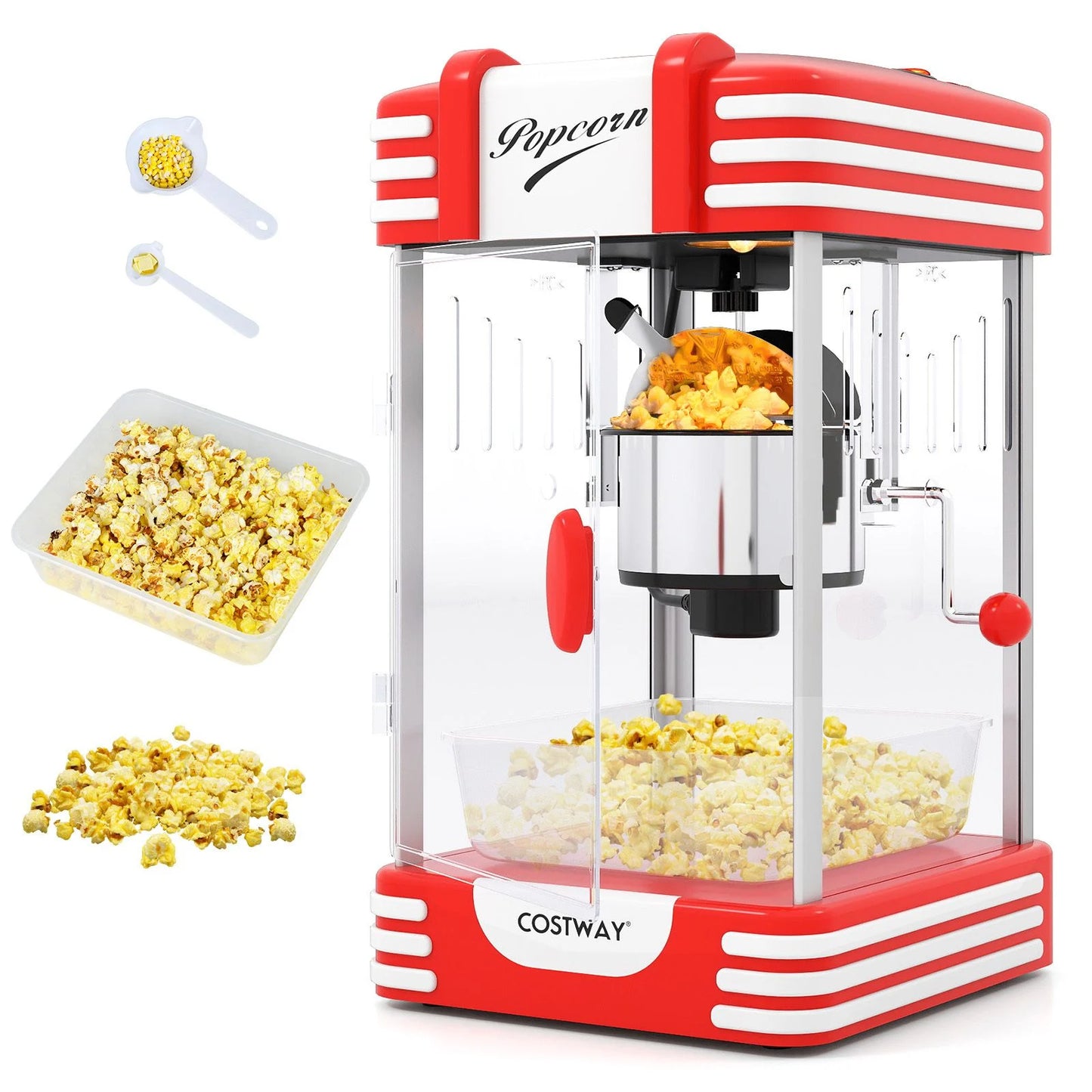 Theater Style Popcorn Machine with Stainless Steel Kettle