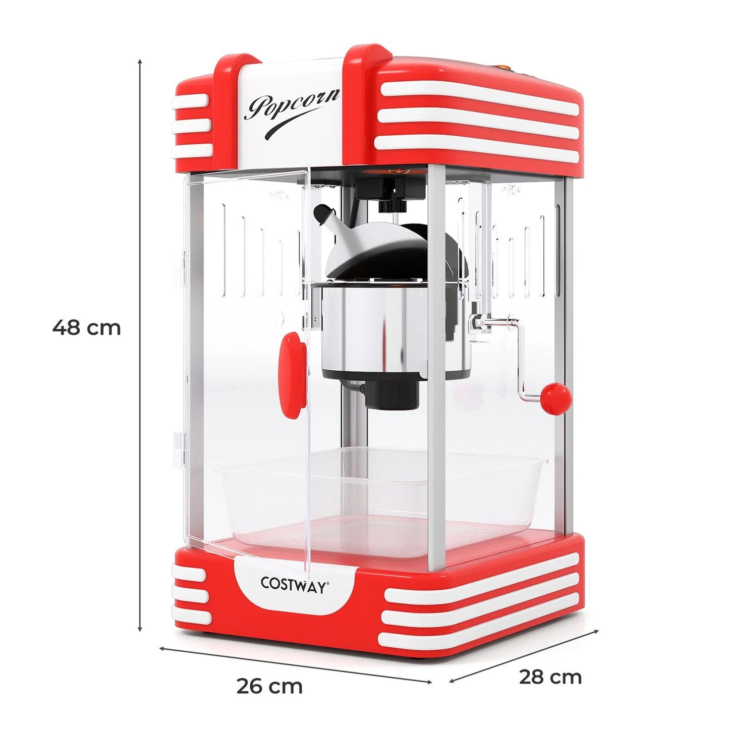 Theater Style Popcorn Machine with Stainless Steel Kettle