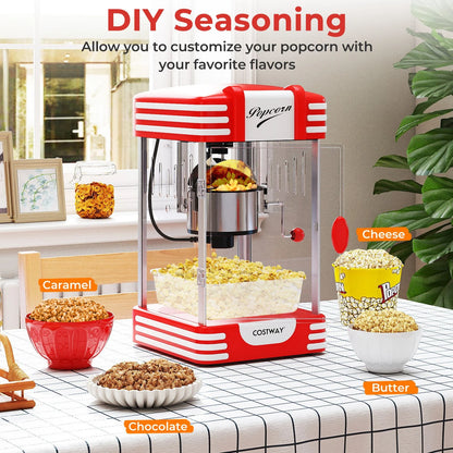 Theater Style Popcorn Machine with Stainless Steel Kettle