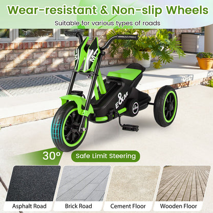 3-Wheel Toddler Bike with Foot Pedals and Steering Handlebars