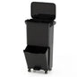 Trash Can with 2 Removable Bins and Tilting Compartment