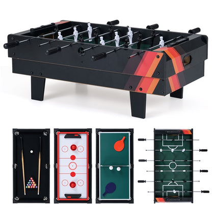 4 in 1 Combo Game Table Set Foosball Table with Billiards
