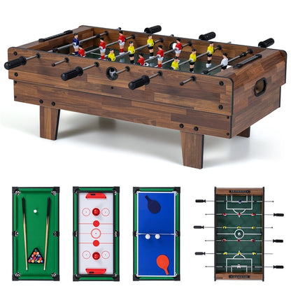 4 in 1 Combo Game Table Set Foosball Table with Billiards