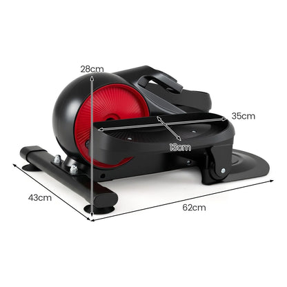 Under Desk Elliptical Pedal Exerciser Adjustable Magnetic Resistance