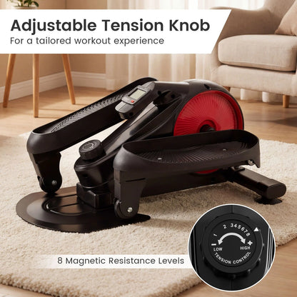 Under Desk Elliptical Pedal Exerciser Adjustable Magnetic Resistance