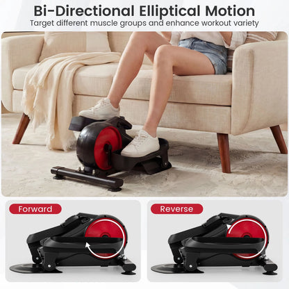Under Desk Elliptical Pedal Exerciser Adjustable Magnetic Resistance