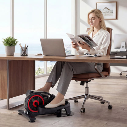 Under Desk Elliptical Pedal Exerciser Adjustable Magnetic Resistance and Whisper Quiet