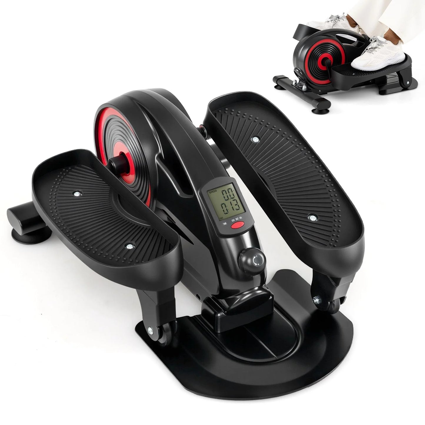 Under Desk Elliptical Pedal Exerciser Adjustable Magnetic Resistance and Whisper Quiet