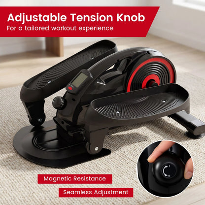 Under Desk Elliptical Pedal Exerciser Adjustable Magnetic Resistance and Whisper Quiet