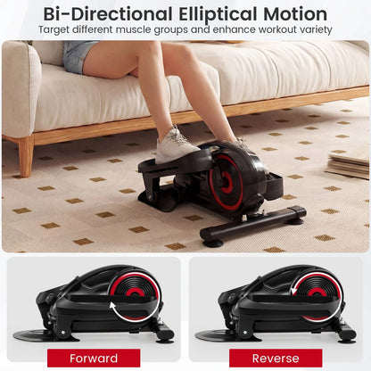 Under Desk Elliptical Pedal Exerciser Adjustable Magnetic Resistance and Whisper Quiet