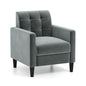 Upholstered Armchair Modern Velvet Accent Chair with Tufted Back