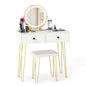 Vanity Desk with Mirror and Lights Makeup Dressing Table