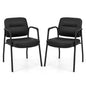 Set of 2 Waiting Room Chairs with Integrated Armrests No Wheels