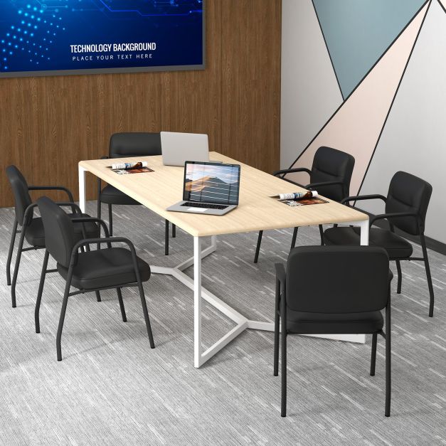 Set of 2 Waiting Room Chairs with Integrated Armrests No Wheels