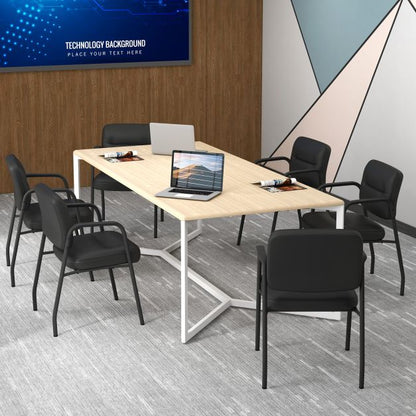 Set of 2 Waiting Room Chairs with Integrated Armrests No Wheels