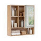 Wall Mounted Storage Organizer with Mirror for Bathroom