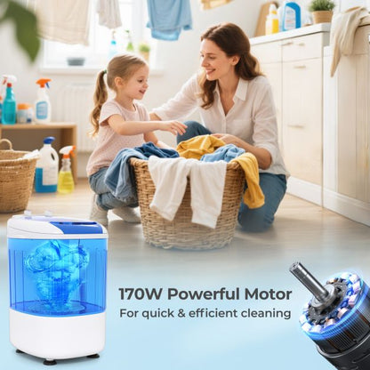 2.5 kg Capacity Portable Mini Washing Machine with Spin Tub and Drain Hose