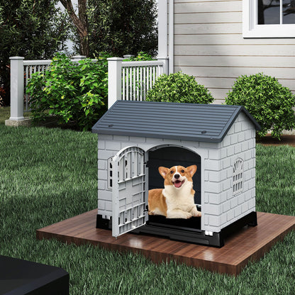 Weatherproof Pet Shelter with Removable Toilet Tray