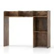 Wooden Desk Bookshelf with 4 Shelves and Open Back Compartment