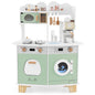 Wooden Kids Kitchen Playset with Coffee Maker for 3+ Years Old