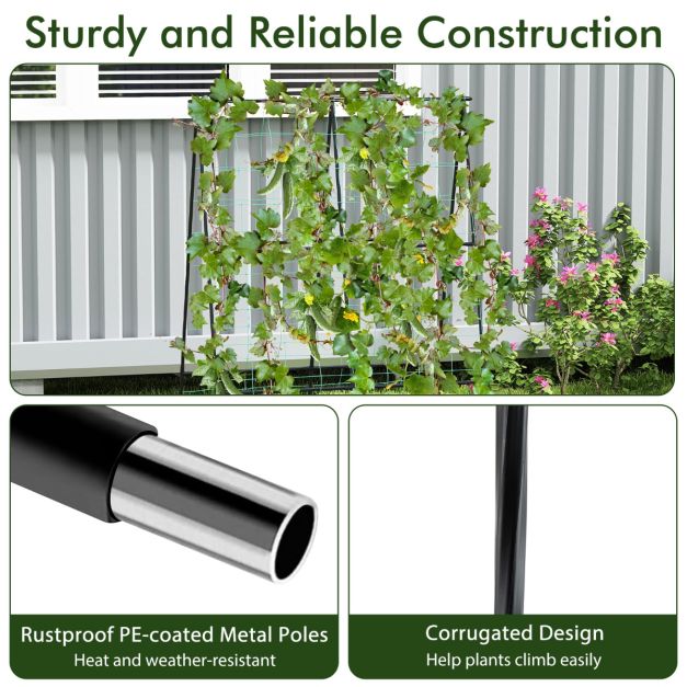 A-Frame Outdoor Trellis for Climbing Plants Garden Trellis