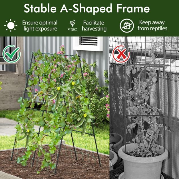 A-Frame Outdoor Trellis for Climbing Plants Garden Trellis