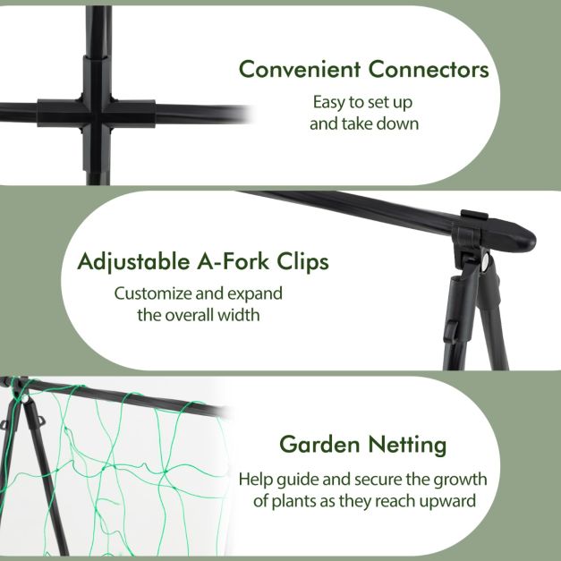 A-Frame Outdoor Trellis for Climbing Plants Garden Trellis