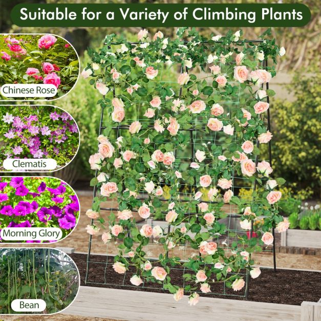 A-Frame Outdoor Trellis for Climbing Plants Garden Trellis