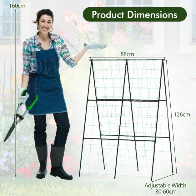 A-Frame Outdoor Trellis for Climbing Plants Garden Trellis