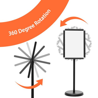 A3 Adjustable Poster Stand with Adjustable Height and 360° Rotation