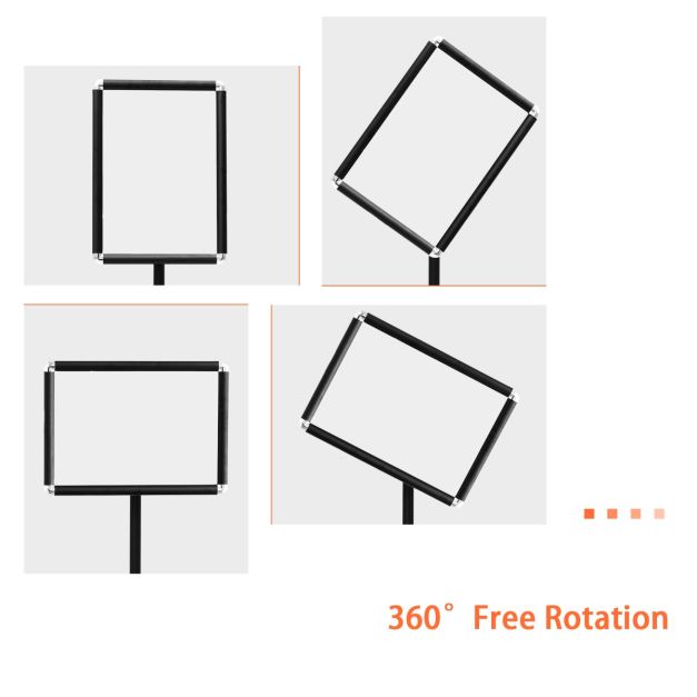 A3 Adjustable Poster Stand with Adjustable Height and 360° Rotation
