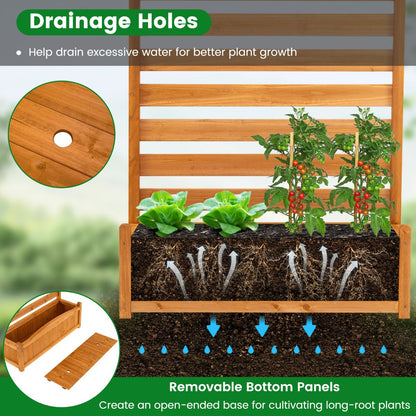 3-Panel Freestanding Air Conditioner Fence with Planter Box