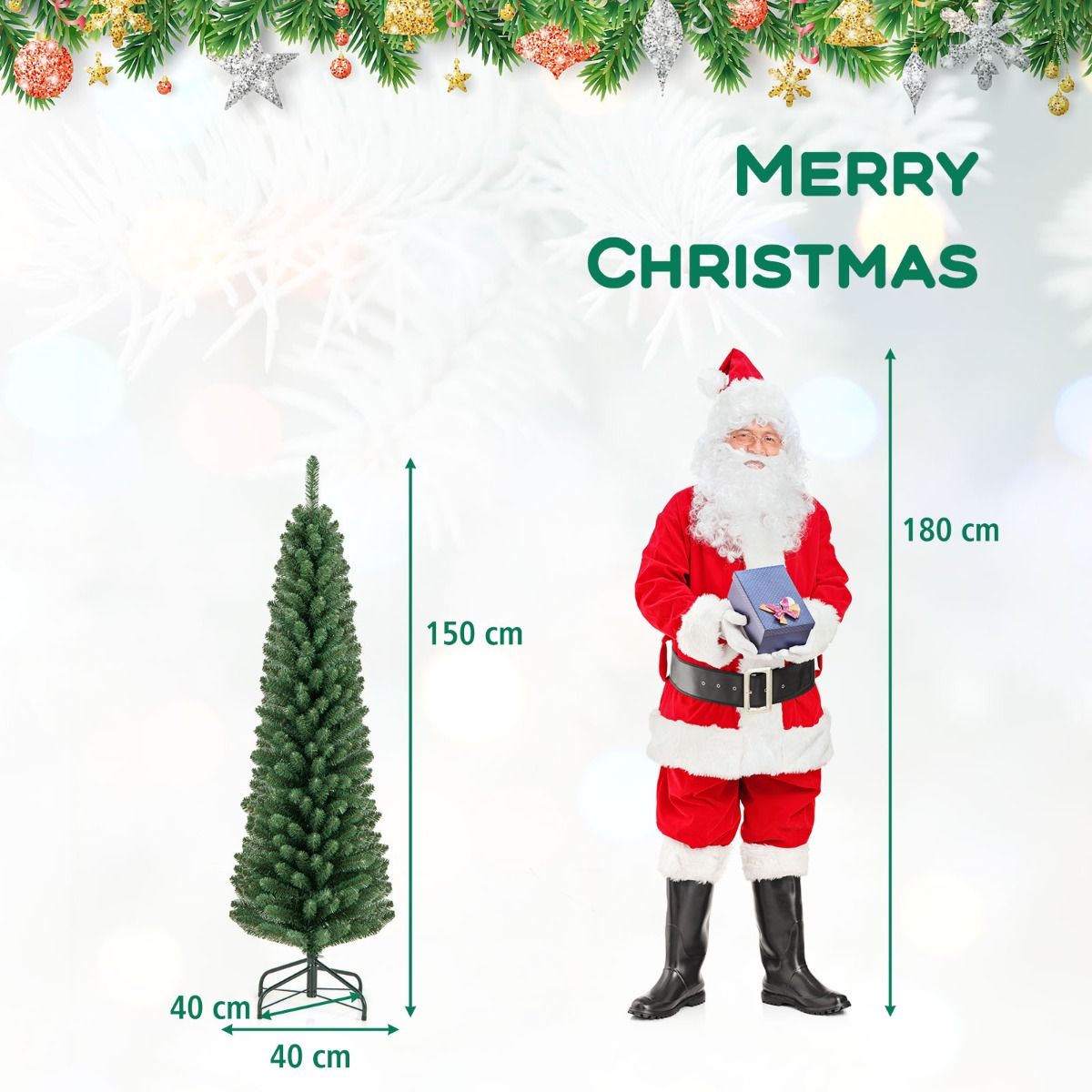 Artificial Christmas Tree with Quick Shape Technology and Lush Branch Tips