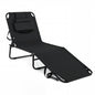 Folding Sun Lounger, 5-Position Adjustable Reclining Tanning Chair