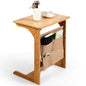 Bamboo Side Table C-Shaped Sofa End Table Laptop Desk