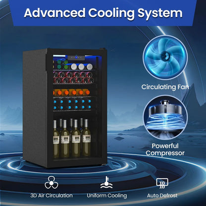 78 L Mini Beverage Refrigerator Cooler