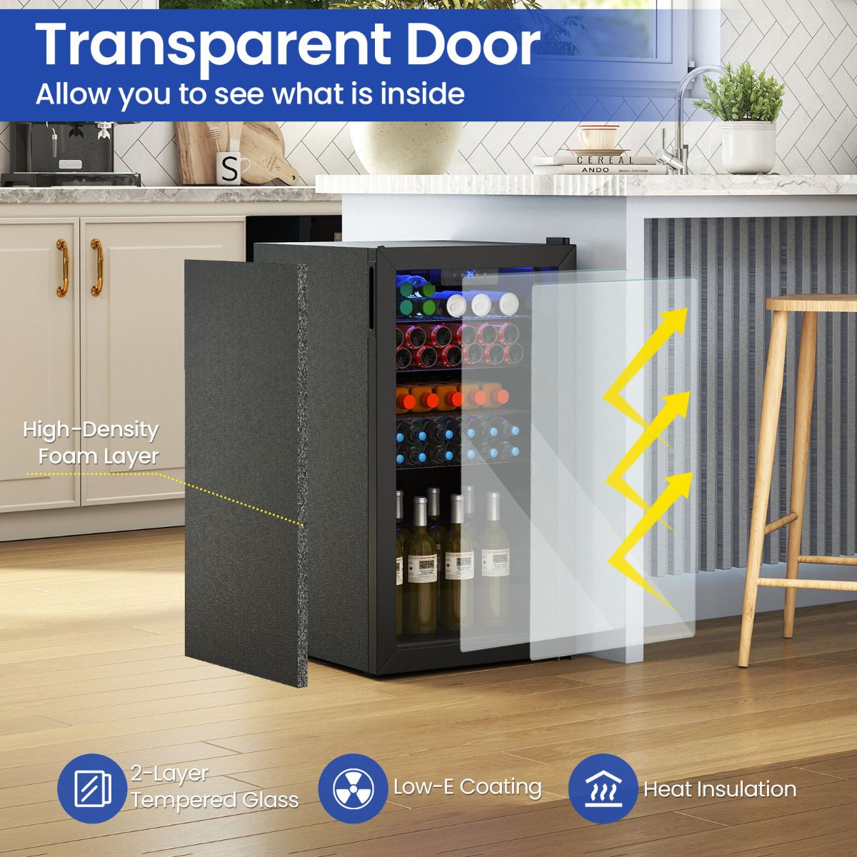 78 L Mini Beverage Refrigerator Cooler